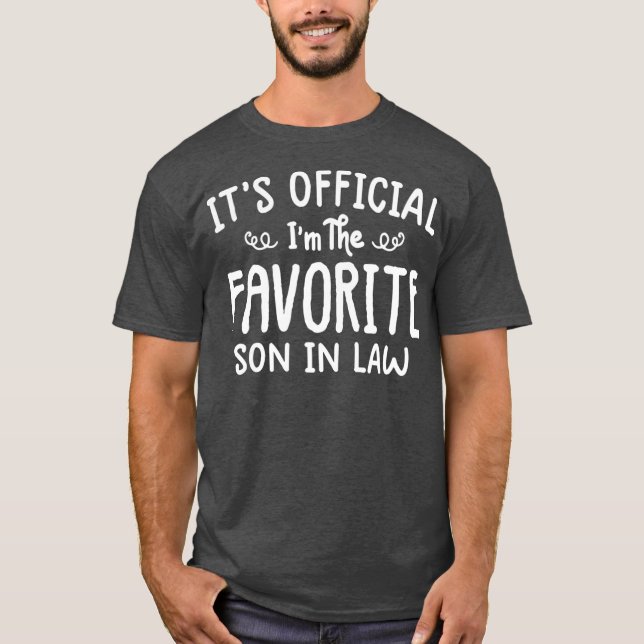 T-shirt drôle fils en droit favori fils en droit cadeaux d (Devant)