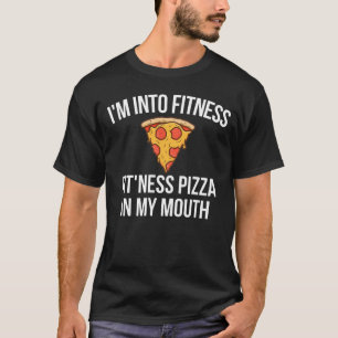 T-shirt Drôle Fitness Pizza Dans Mon Humour De Gym Bouche 
