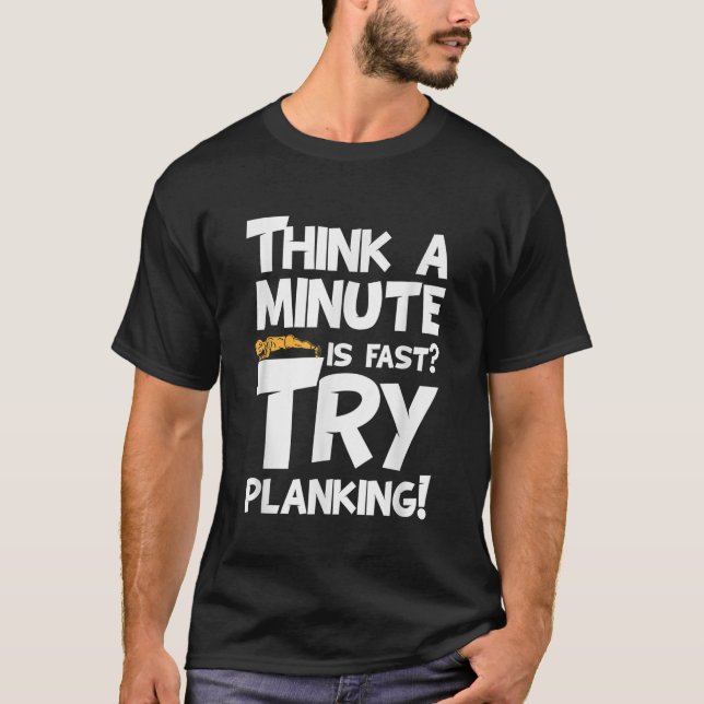 T-shirt Drôle Fitness Plank Exercice Cadeau Minute P (Devant)