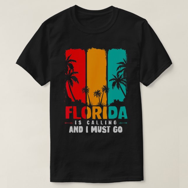 T-shirt Drôle FL State Florida Appelle Et Je Dois Aller Fl (Design devant)