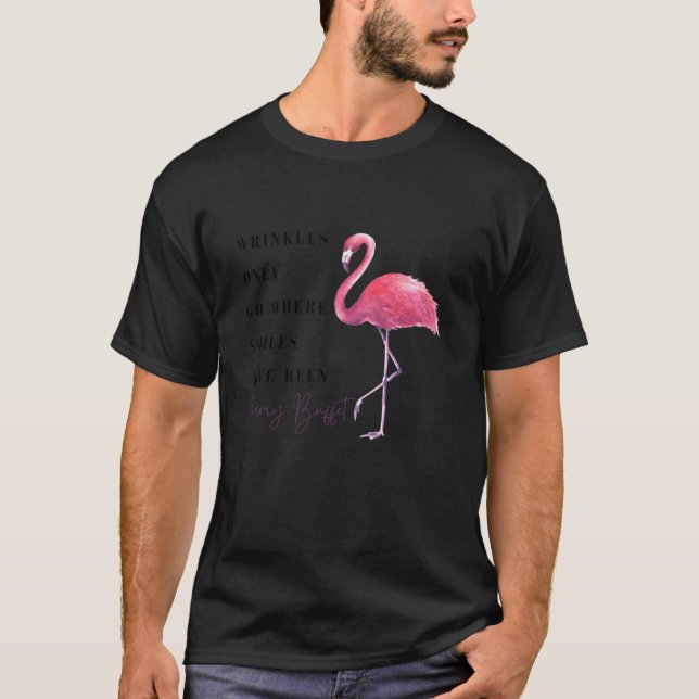 T-shirt Drôle Flamant rose se dérobe seulement aller là où (Devant)