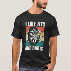 T-shirt Drôle fléchettes fléchettes Oiseaux Dartboard Retr