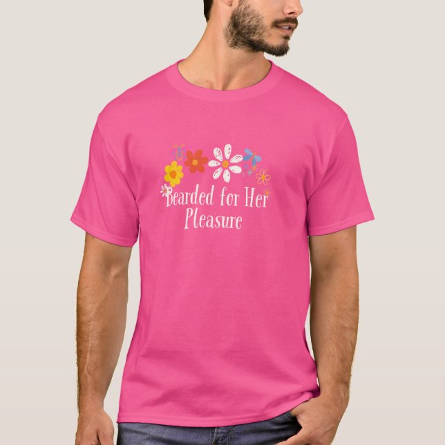T-shirt Drôle Fleurs Graphic Porté pour Son Plaisir Dit (Devant)