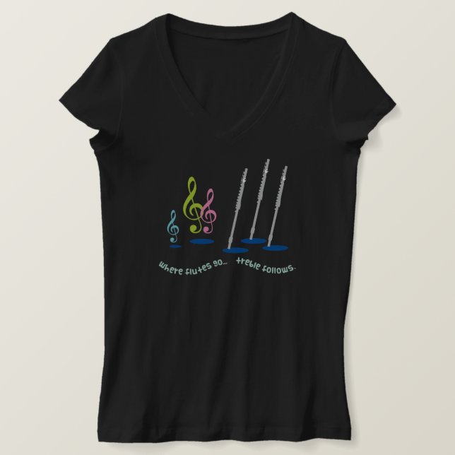 T-shirt Drôle Flute Player Cadeau (Design devant)
