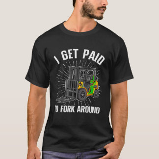 T-shirt Drôle Forklift Art Pour Hommes Femme Certifié Fork