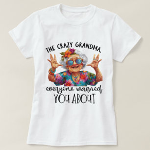 T-shirt Drôle fou grand-mère mot art