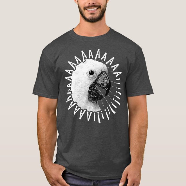 T-shirt Drôle fou hurler Cockatoo Chemise Perroquet Bird (Devant)