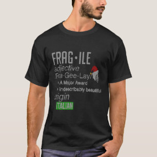 T-shirt Drôle Fragile Définition Vilain Knit Pour Noël