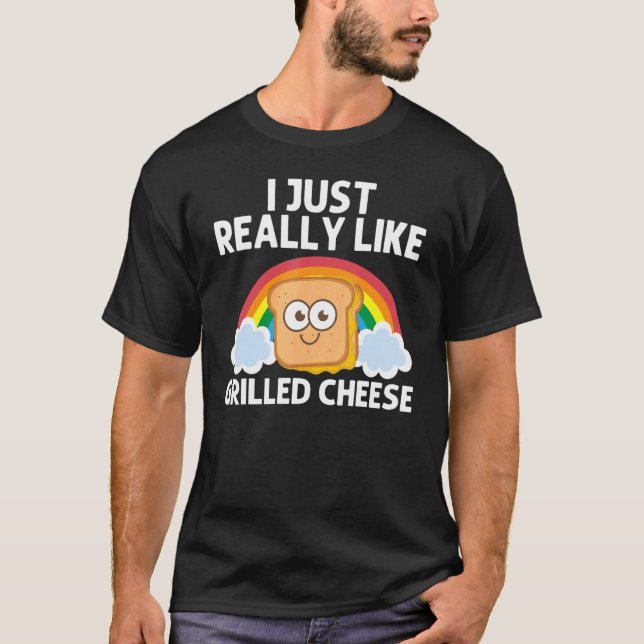 T-shirt Drôle Fromage Grillé Design Fromage Sandwich Lover (Devant)