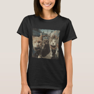 T-shirt Drôle Gangster de chat graphique Funny _3
