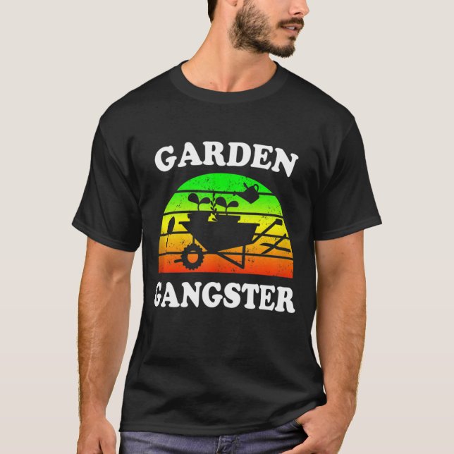 T-shirt Drôle Gangster De Jardin Dit Jeu De Jardin Hommes  (Devant)