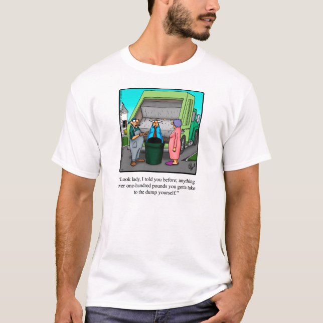 T-shirt Drôle Garbage Men Humour Tee - shirt (Devant)