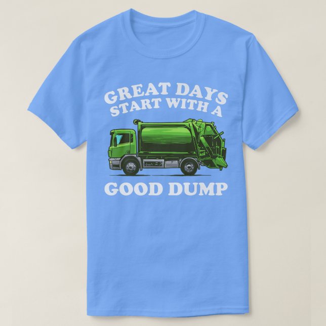 T-shirt Drôle Garbage Truck Design Kids Hommes Femmes Dump (Design devant)