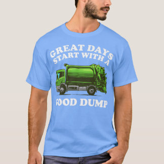 T-shirt Drôle Garbage Truck Design Kids Hommes Femmes Dump
