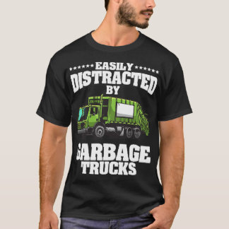 T-shirt Drôle Garbage Trucs Design Kids Hommes Femmes Tras