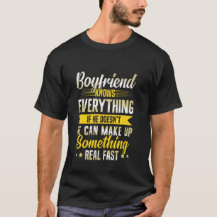 T-shirt Drôle Garçon Connaît Tout Girlfriend Relati