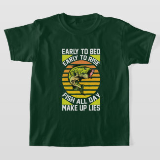 T-shirt Drôle garçons poissons mensonges mot art