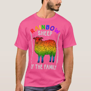 T-shirt Drôle Gay pride Citation Je suis le Rainbow Sheep 