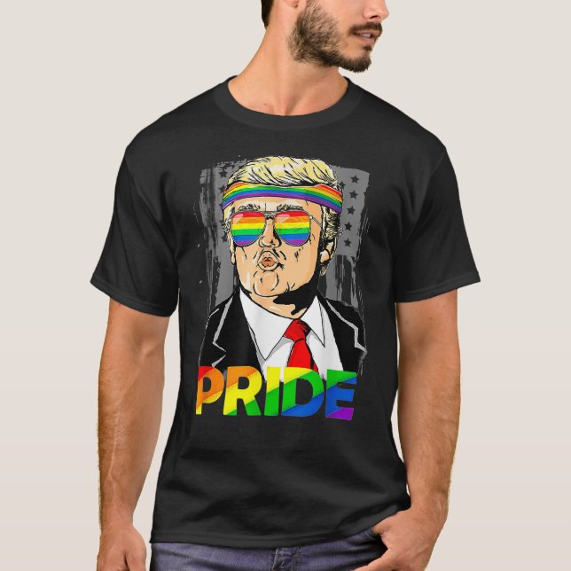 T-shirt Drôle Gay pride LGBTQ Trump (Devant)