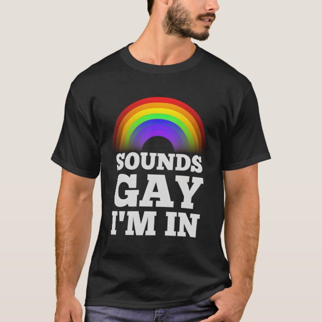 T-shirt Drôle Gay S Pour Hommes Fierté Arc En Ciel Sons Ga (Devant)
