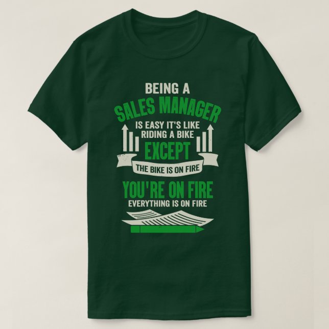 T-shirt Drôle Gestionnaire de ventes Cadeau (Design devant)