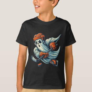 T-shirt Drôle Ghost Joueur de hockey sur glace Halloween C
