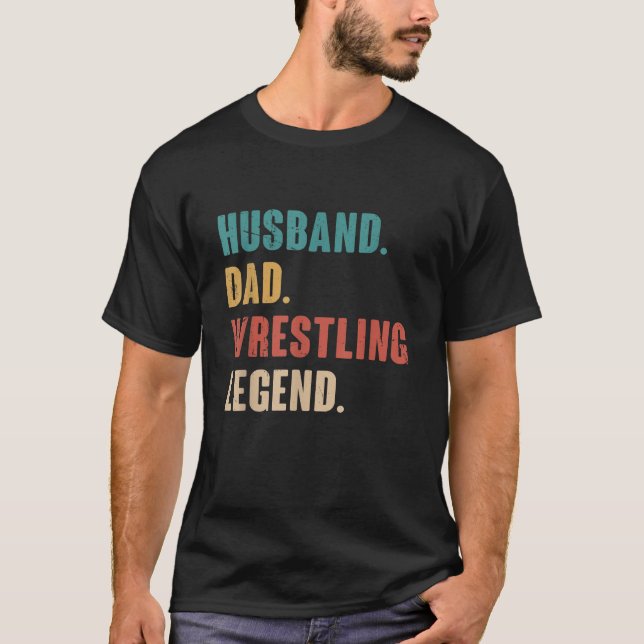 T-shirt Drôle Gift Wrestler Papa Mari (Devant)