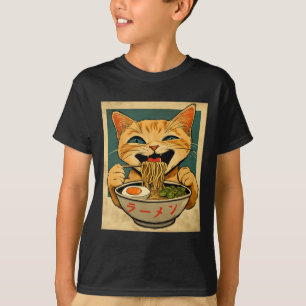T-shirt Drôle Ginger Cat Ramen Japonais Kawaii Anime Cat G