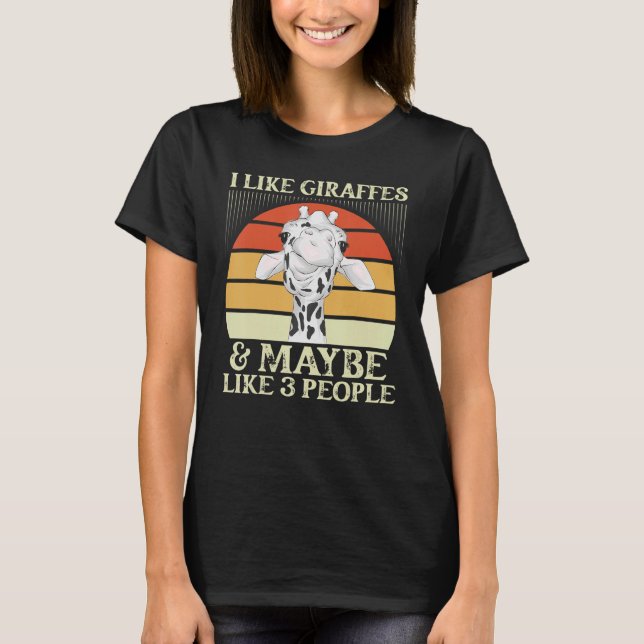 T-shirt Drôle Giraffe Dit Design Pour Giraffe Lover Safa (Devant)