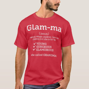 T-shirt Drôle Glamma Définition Grand-mère Grand-mère Mère