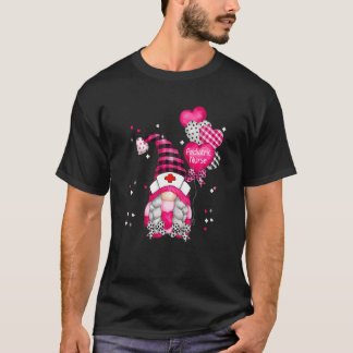 T-shirt Drôle Gnome Holts Coeurs Pédiatriques Infirmière V