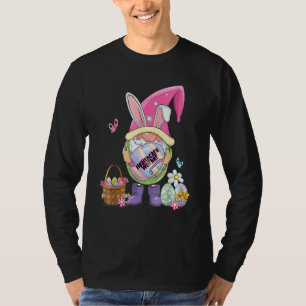 T-shirt Drôle Gnome tenant des oeufs de Pâques Travailleur