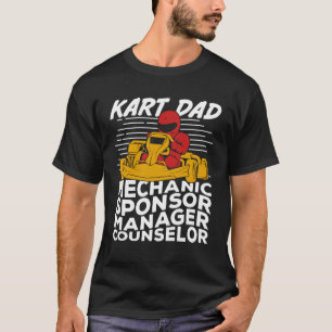 T-shirt Drôle Go Kart Racing Papa Cadeau Père
