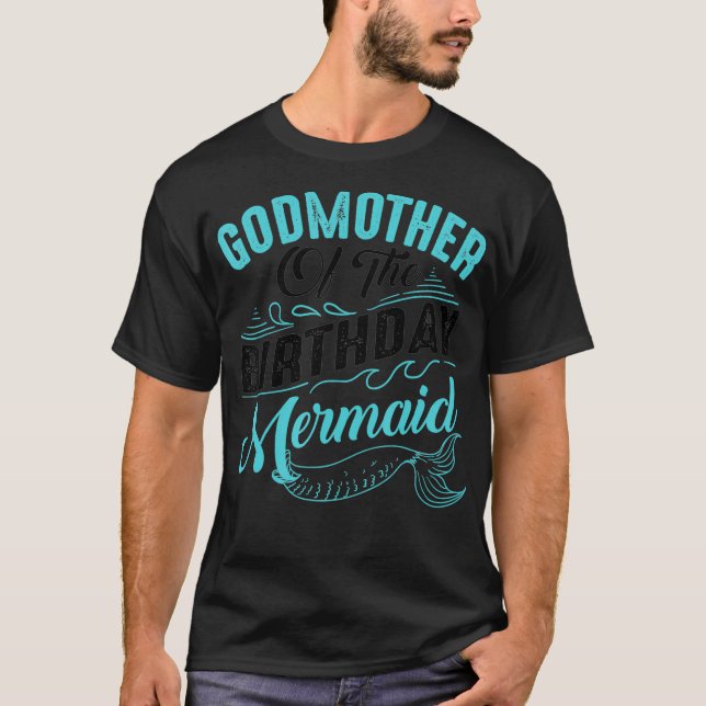 T-shirt Drôle Godmère Sirène Anniversaire Cadeau Femmes Co (Devant)