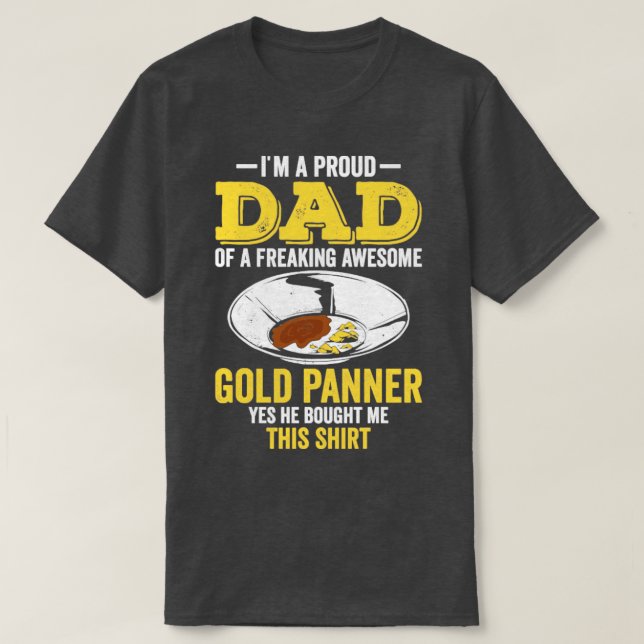 T-shirt Drôle Gold Panning Gold Prospectors Gold Miner Cre (Design devant)