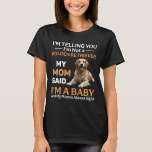 T-shirt Drôle Golden Retriever Chien