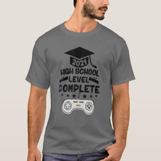 T-shirt Drôle Graduation Senior Gamer Classe De 2021 Gradu