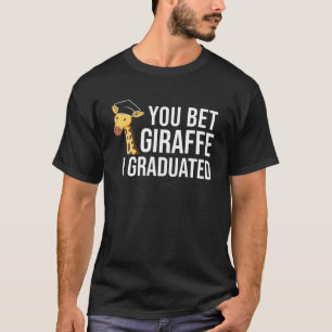 T-shirt Drôle Graduation Vous Pariez Giraffe I Diplômé