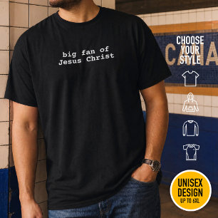 T-shirt Drôle Grand Fan De Jésus-Christ Machine à Écrire D
