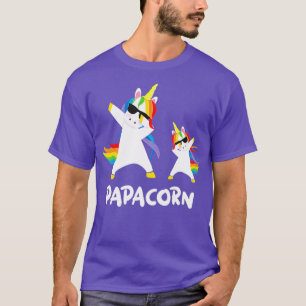 T-shirt Drôle grand-père Papa Papa Unicorn Papacorn Dab Da