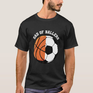 T-shirt Drôle Graphique De Football T Papa De Ballers, Soc
