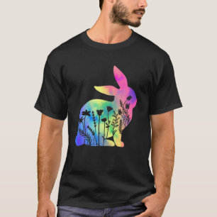 T-shirt Drôle Graphique Floral Rabbit Hommes Cadeau Femme