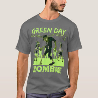 T-shirt Drôle Green Day Billie Joe Zombie drôle