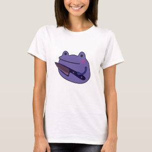 T-shirt Drôle Grenouille Kawaii avec couteau Frog Amateurs