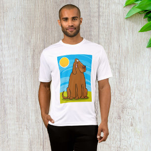 T-shirt Drôle gros chien Brown assis au soleil