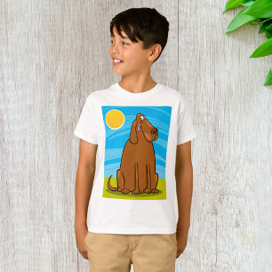 T-shirt Drôle gros chien Brown assis au soleil