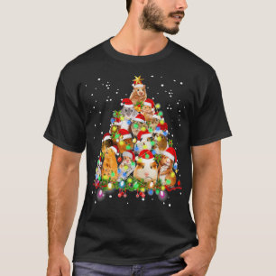 T-shirt Drôle Guinée Cochon Arbre de Noël Ornement Décor G