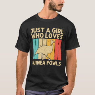 T-shirt Drôle Guinée Fowl Pour Les Filles Oiseaux Enfant