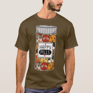T-shirt Drôle Guinéen Cochon Happy Meds Femmes Enfants Hom