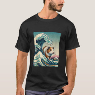 T-shirt Drôle Guinéen Cochon La Grande Vague Au Large De K